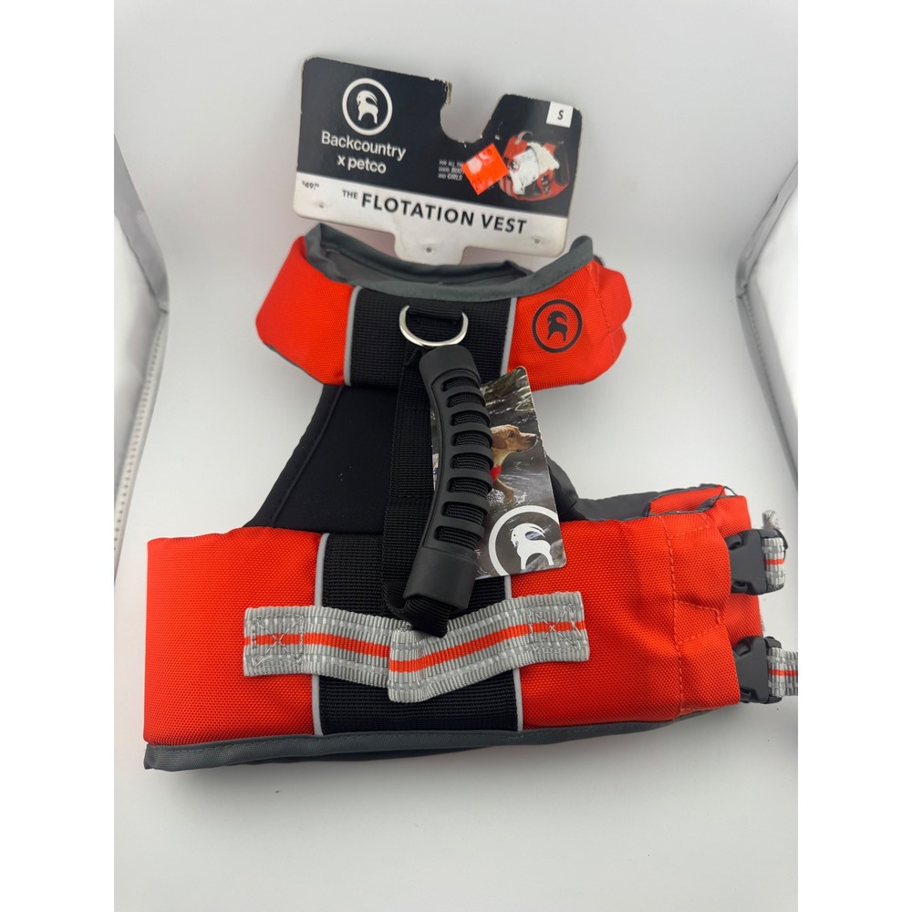 Backcountry x Petco Dog Flotation Vest Life Jacket Orange Small 11-18lbs NEW